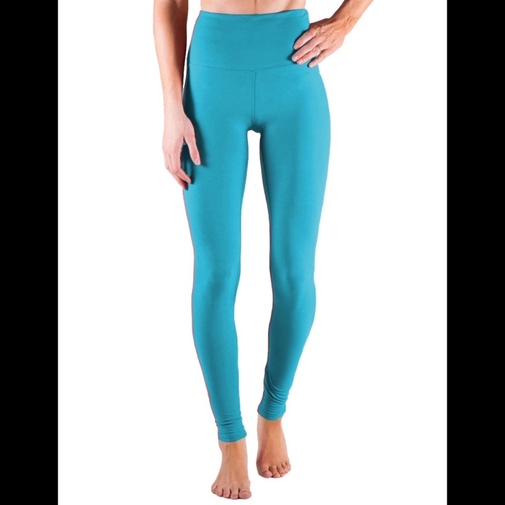 Dark Teal Tummy Control High Waist Leggings NWT